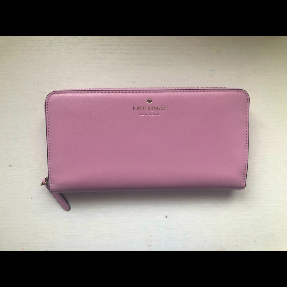 Kate spade pink gold wallet